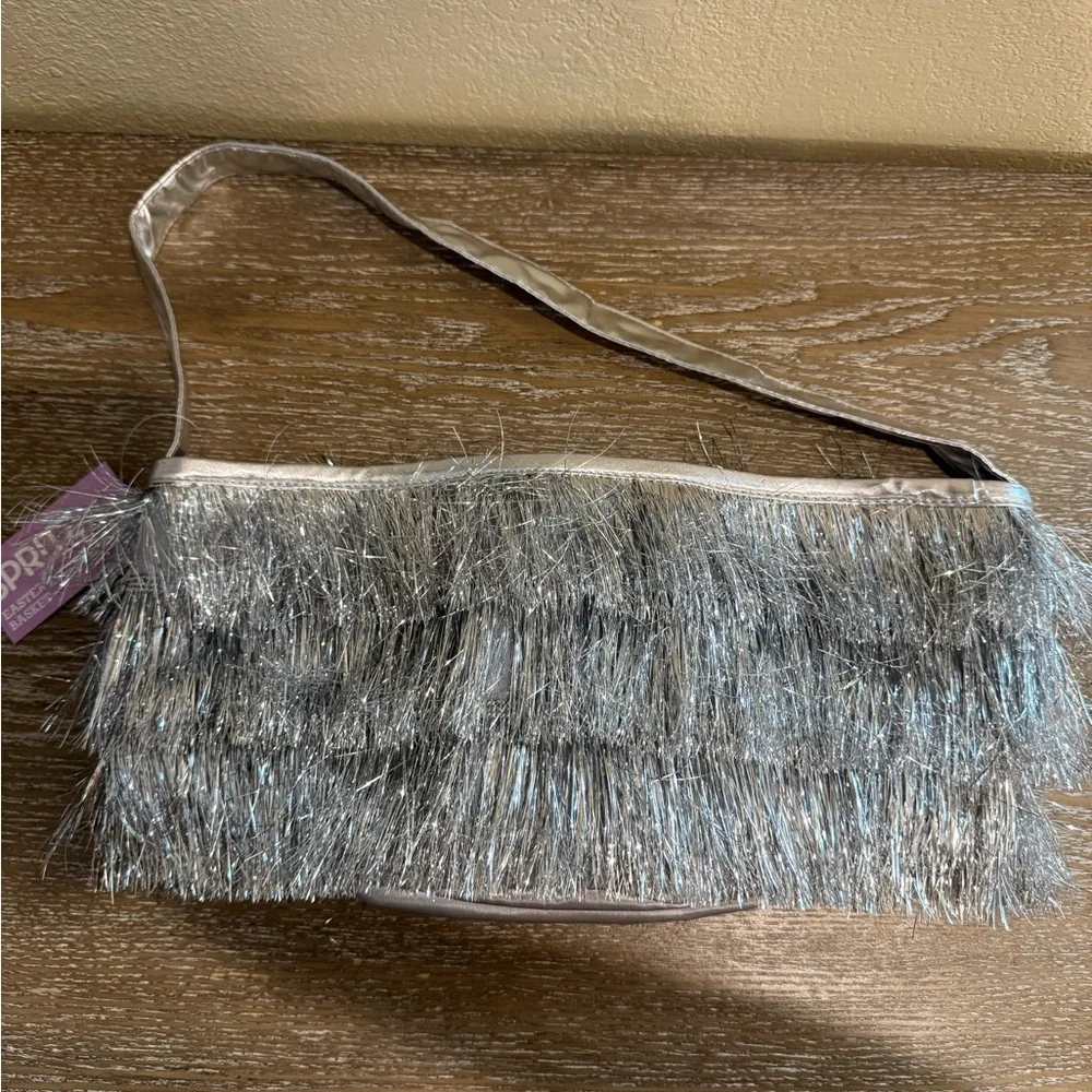 Target Round Fringed Decorative Halloween/Easter Basket Silver Spritz™ Disco
